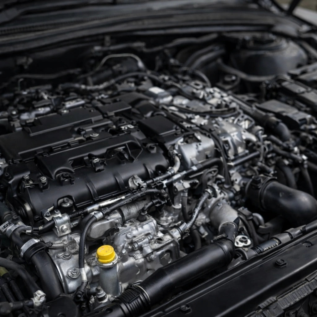 alt="Чист двигателен отсек след ENGINE DEGREASE"