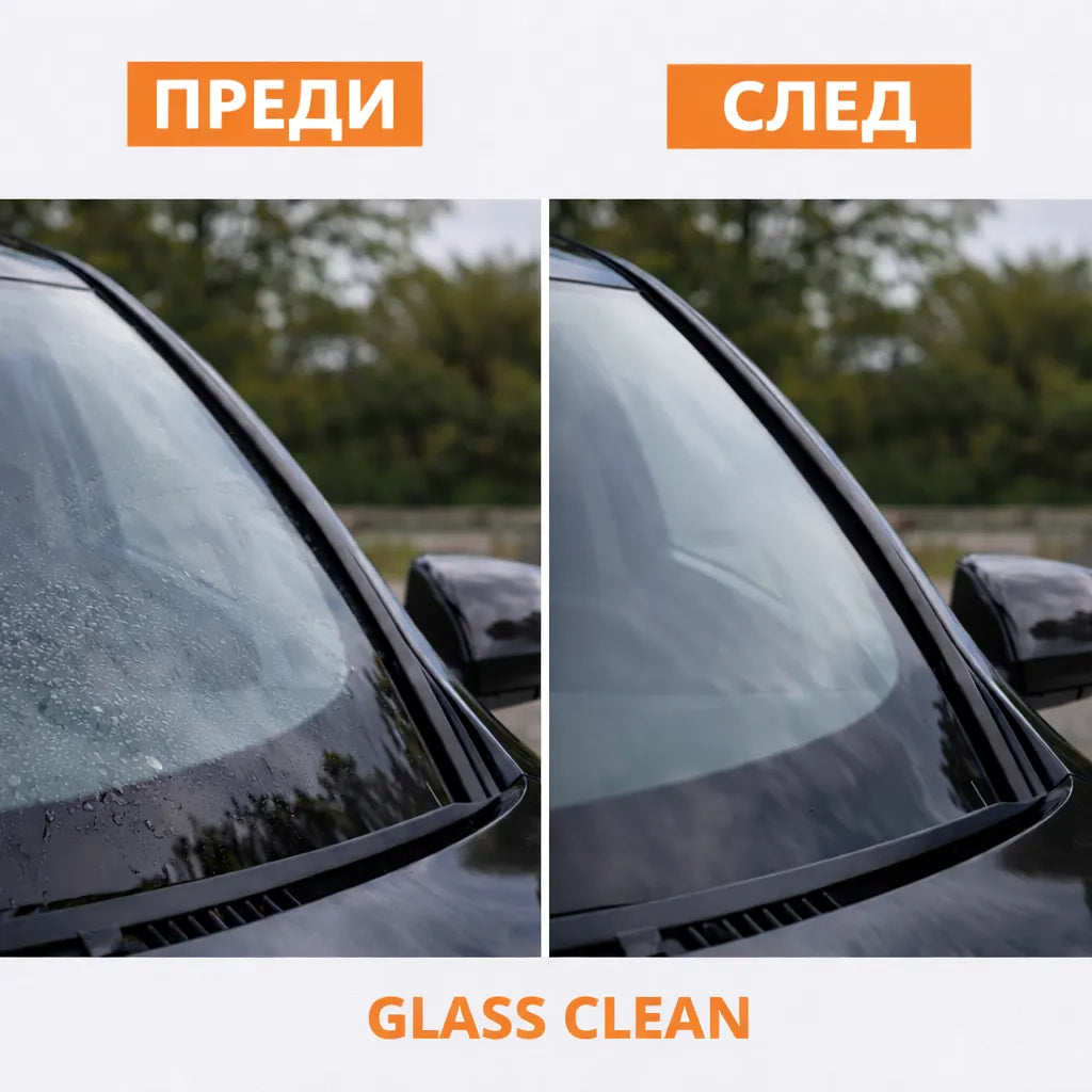 GLASS CLEAN – Почистване на автомобилни стъкла без следи